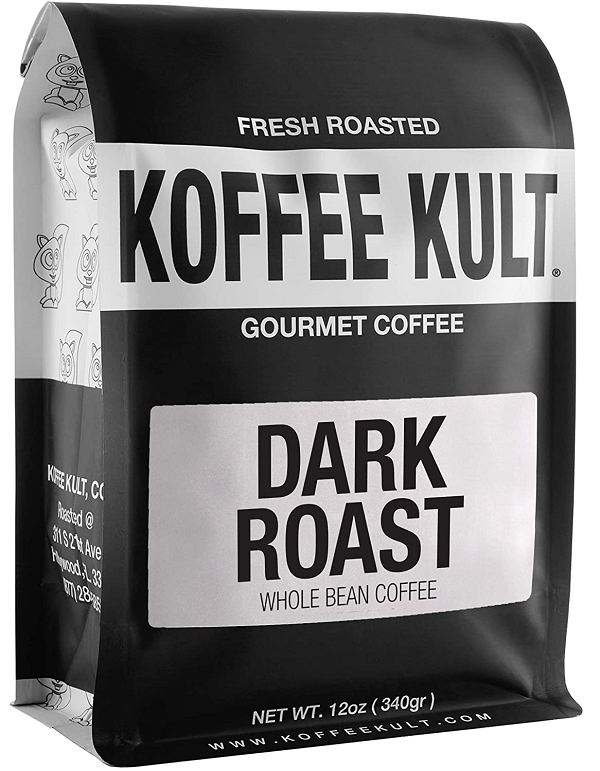 Koffee Kult Coffee Beans Dark Roasted - Highest Quality Delicious Organically