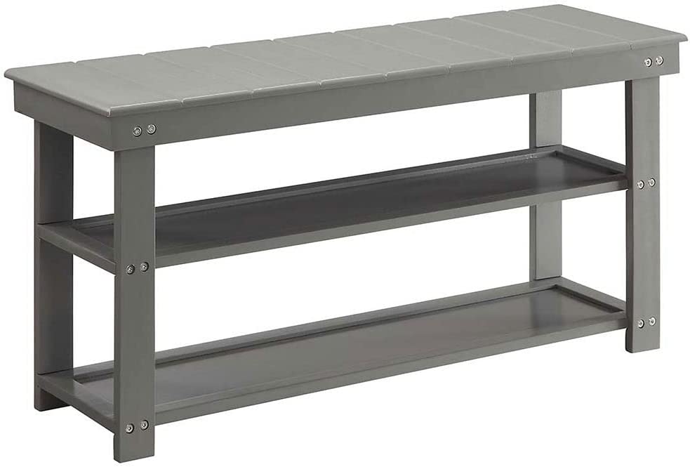 Fleshman Shoe Storage Bench Gray