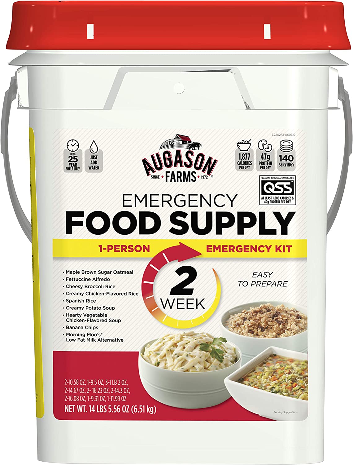 Augason Farms Emergency Food Supply (2-Weeks 1-Person) QSS Certified