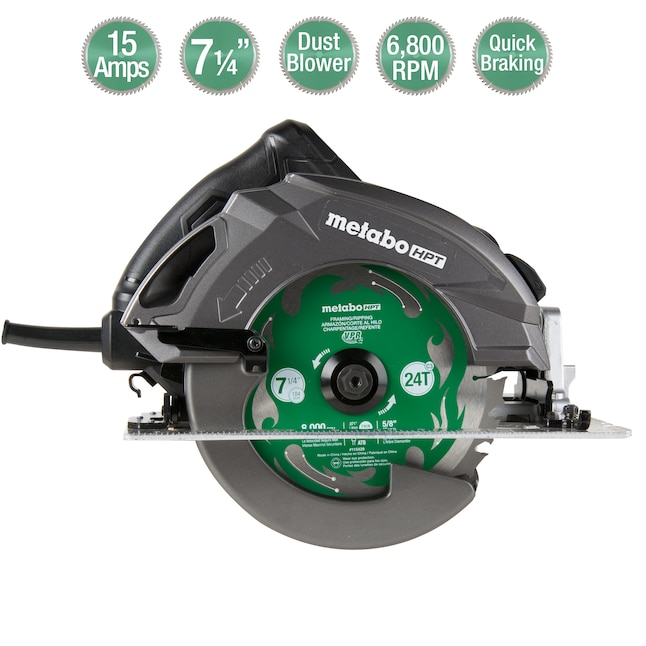 Metabo HPT Circular Saw C7BURM Ripmax 7-1/4-in Corded (1-Battery)