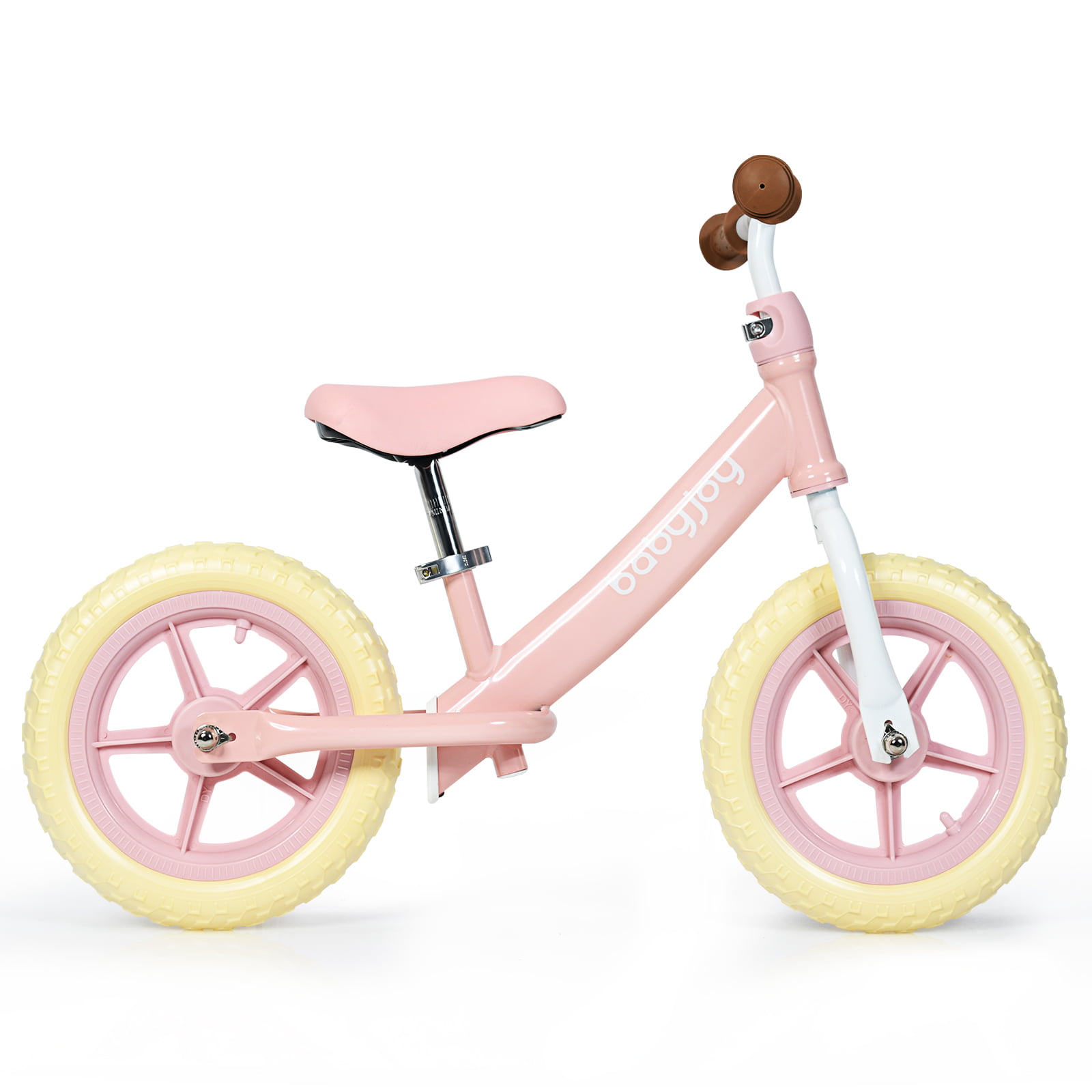 Infans 12″ Balance Bike Kids No-Pedal Learn To Ride Pre Bike w/Adjustable Seat Pink