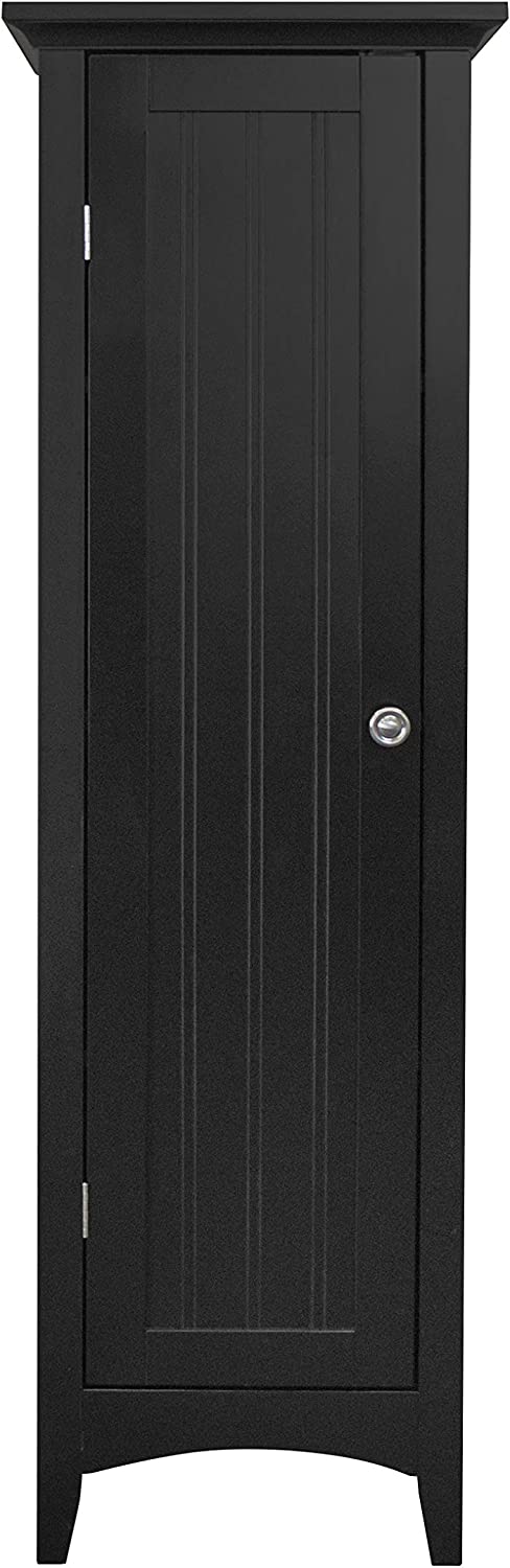 OSHOME and Office One Door Kitchen Black storage pantry