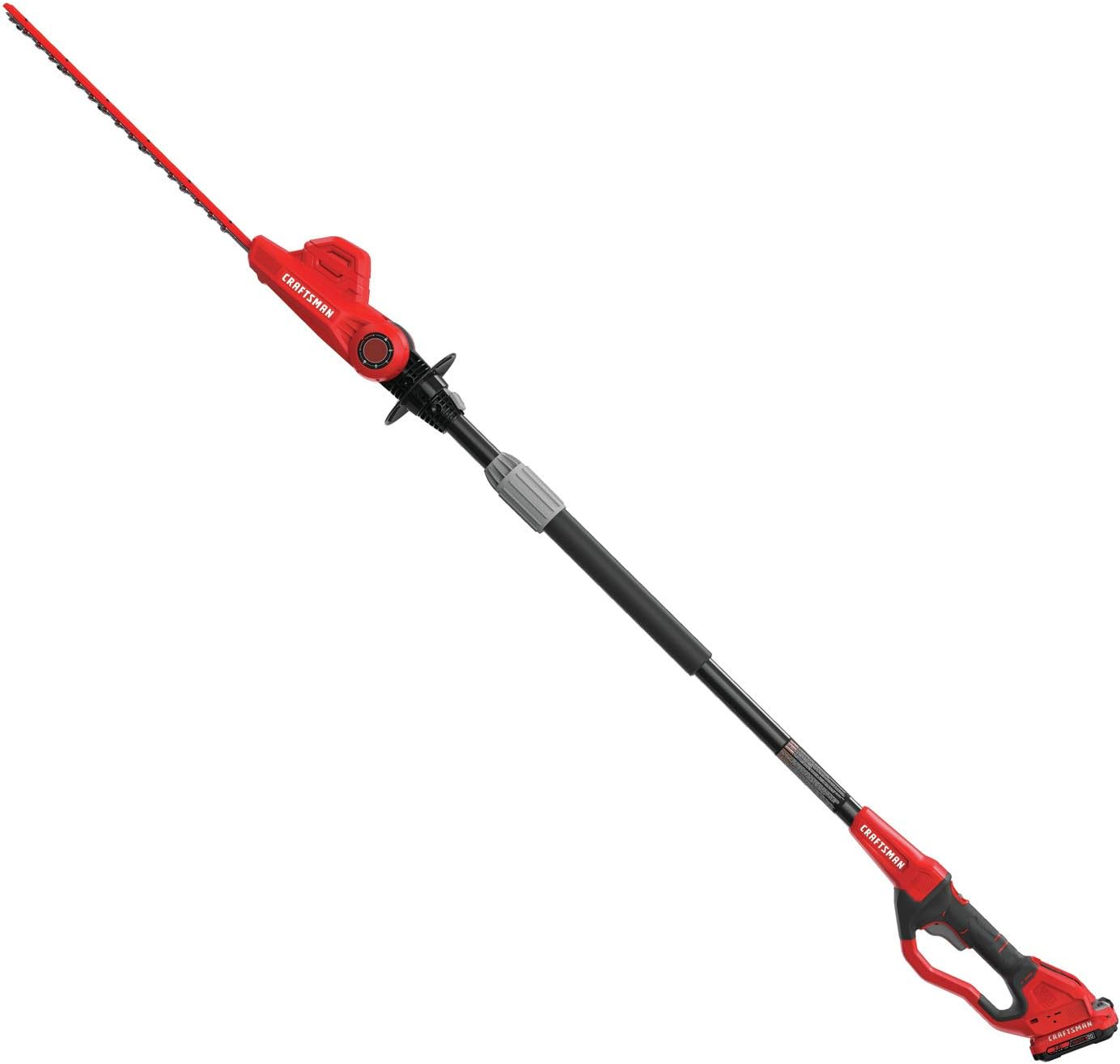 CRAFTSMAN V20 Cordless Pole Hedge Trimmer. 18-Inch. Extended Reach. Battery and Charger Included (CMCPHT818D1)