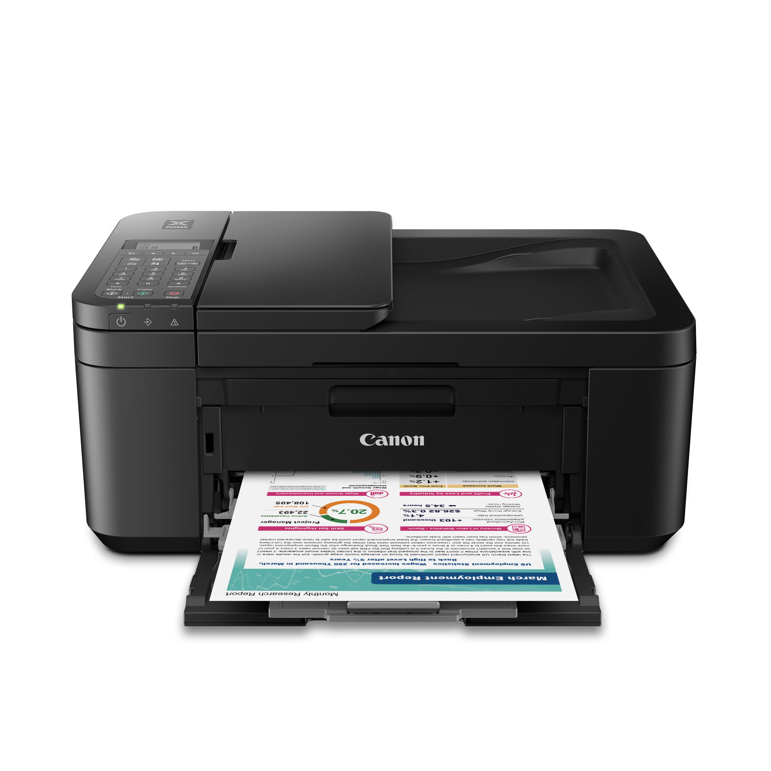 Canon PIXMA TR4722 All-in-One Wireless InkJet Printer with ADF. Mobile Print and Fax