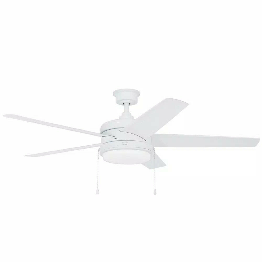 Home Decorators Collection YG528-WH Portwood 60 in. LED Outdoor White Ceiling Fan