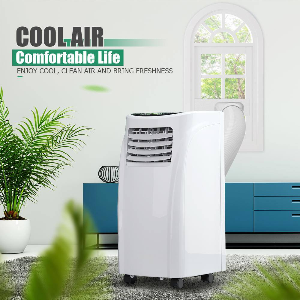 Costway EP24619US 8.000 BTU Portable Air Conditioner with Dehumidifier in White