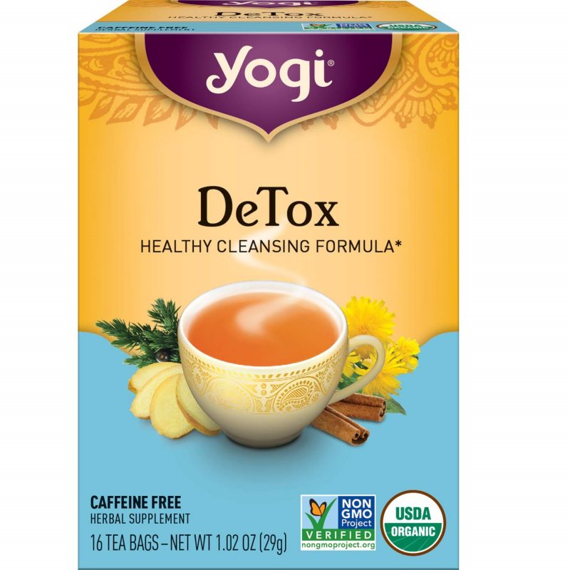 Yogi Tea Detox Tea. 6 Pack. Caffeine Free. 96 Organic Herbal Tea Bags