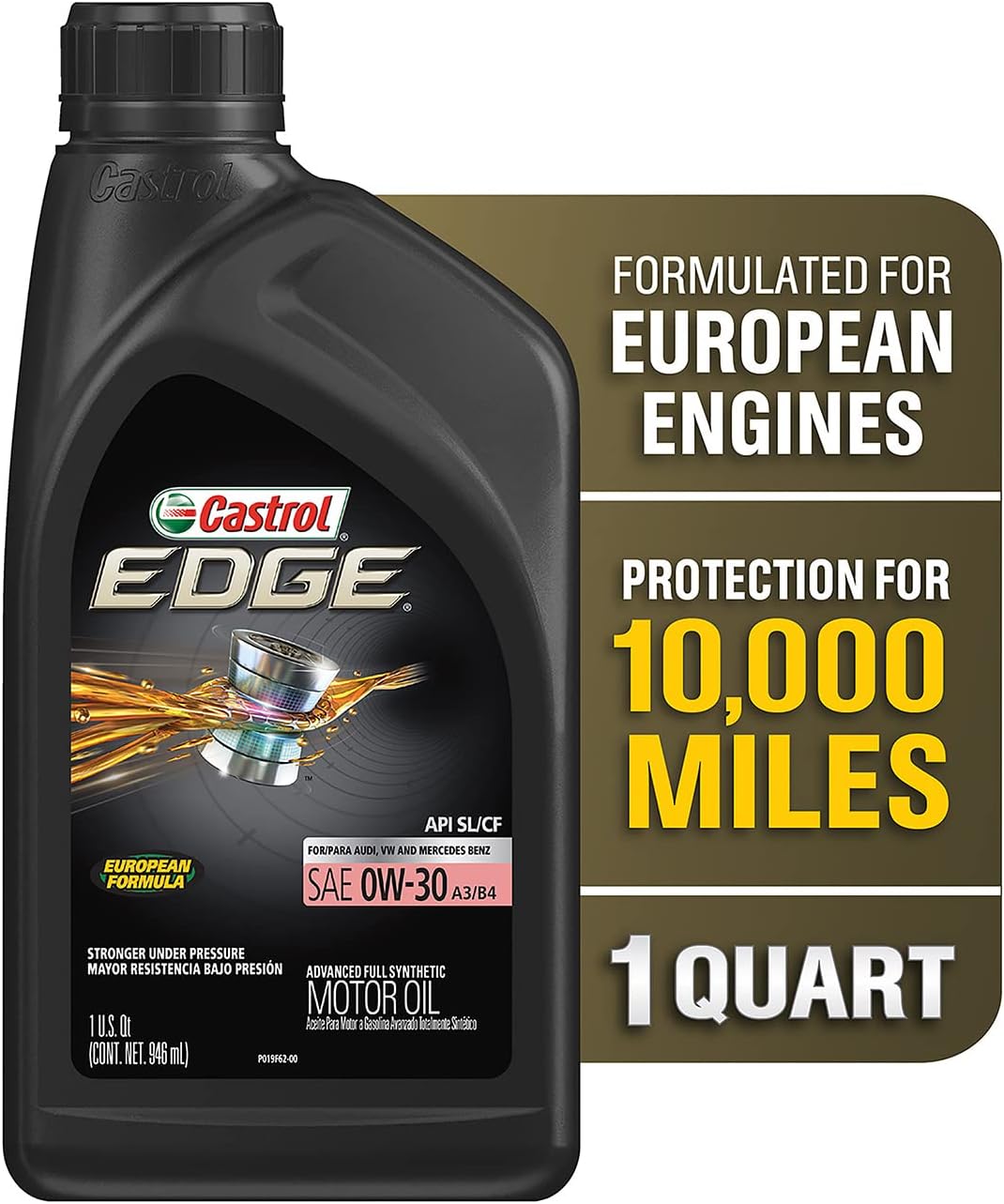 Castrol - 152B99-6PK 06244 Edge A3/B4 0W-30 Advanced Full Synthetic Motor Oil. 1 Quart. 6 Pack