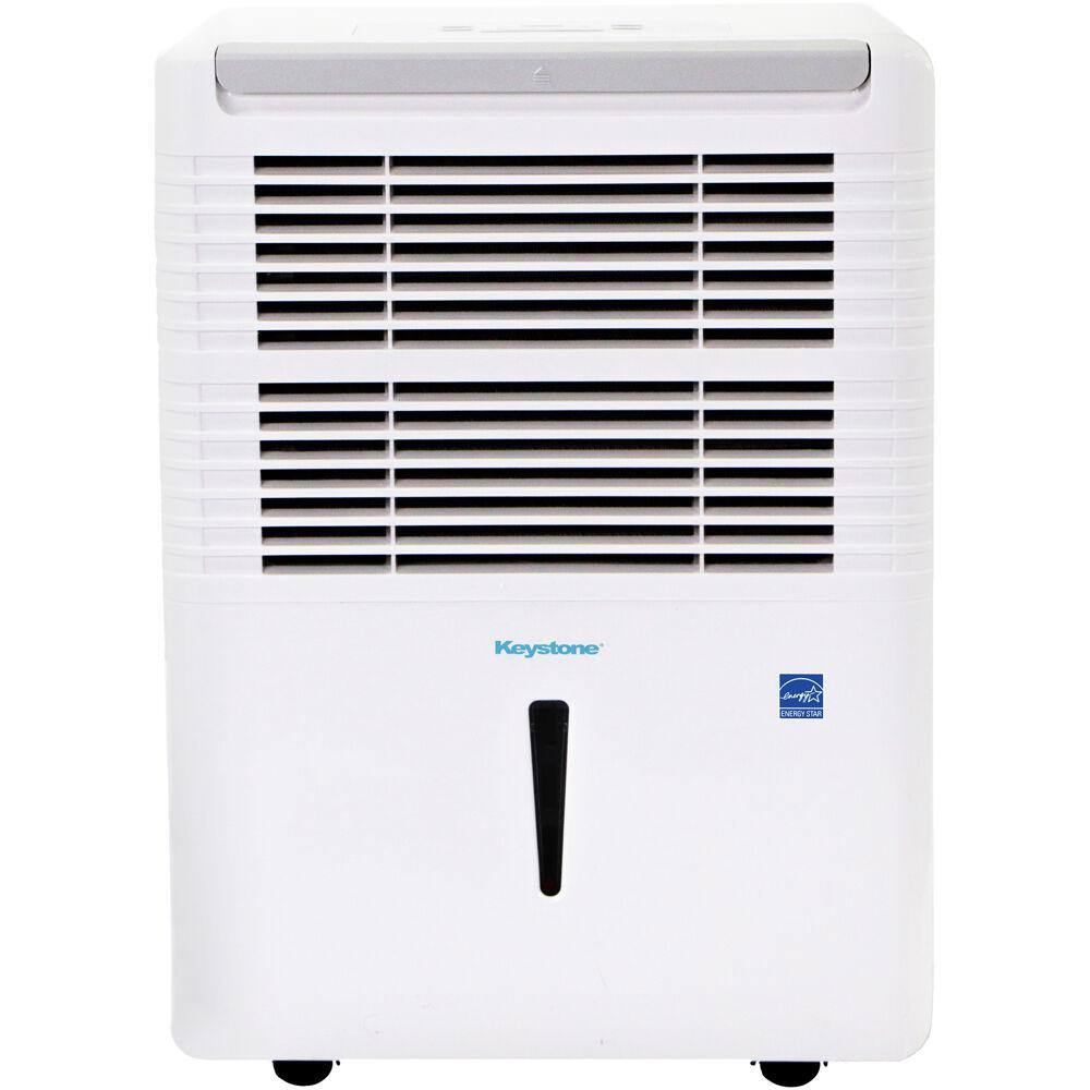 Keystone KSTAD354D Energy Star 35 Pint Dehumidifier for up to 3.000 Sq.Ft. LED Display Timer Portable w/ Wheels Auto-Shutoff