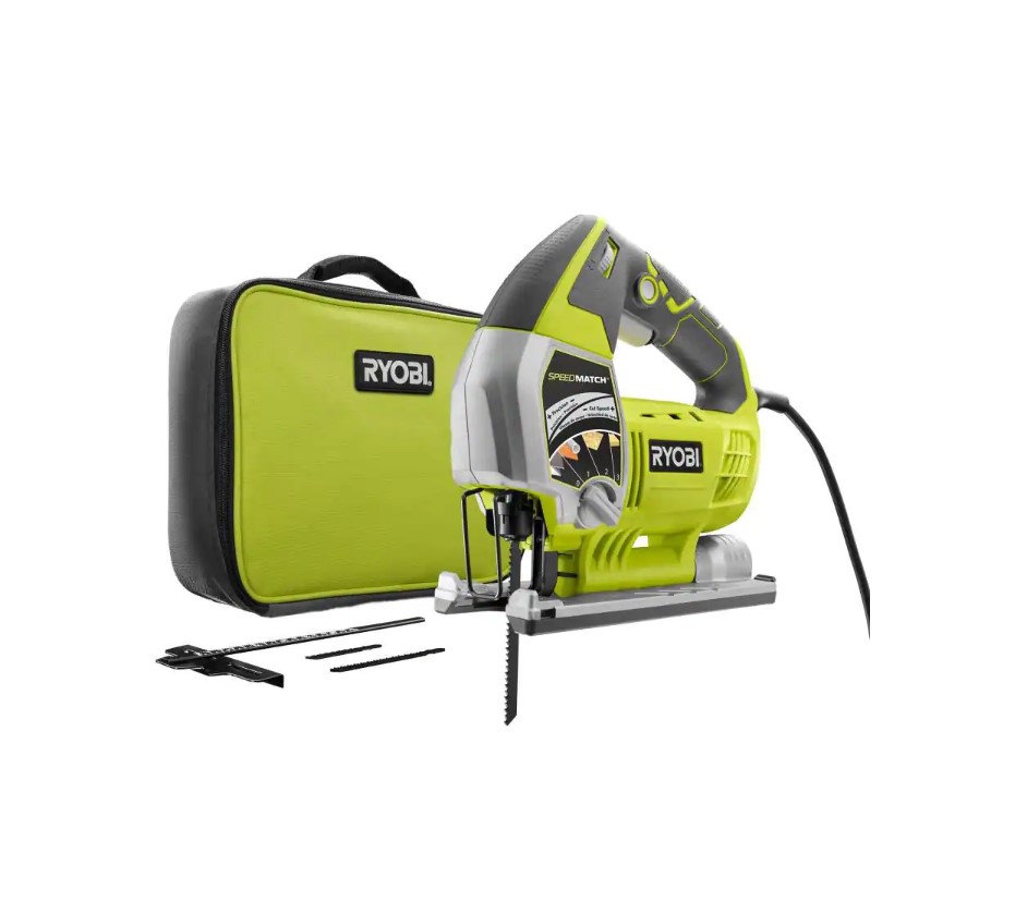 RYOBI Jig Saw JS651L1 6.1 Amp Corded Variable Speed Orbital with SPEEDMATCH Technology