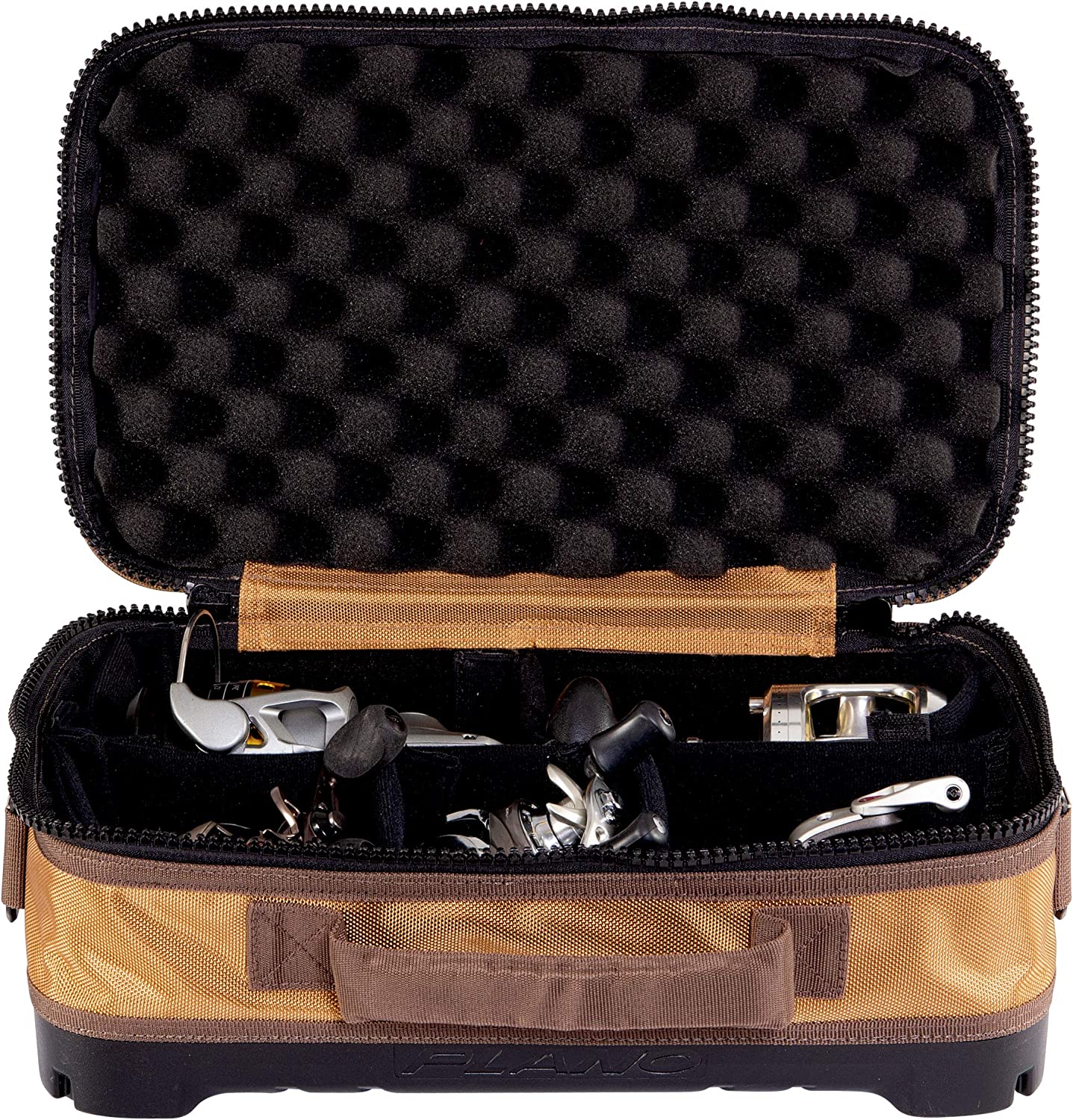Plano Molding Guide Series Reel Locker | Revolutionary Molded top and Bottom for Extra Rigidity to Keep Expensive reels Protected. Brown/Black. One Size