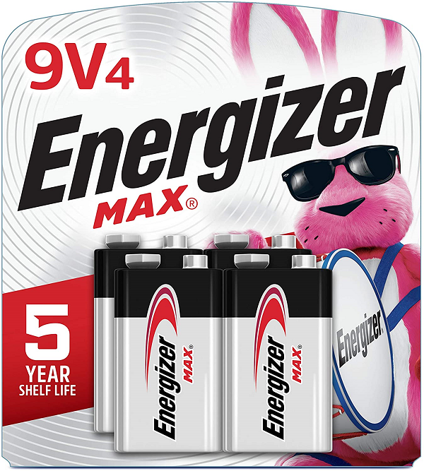 Energizer Max 9V Batteries. Premium Alkaline 9 Volt Batteries (4 Battery Count)