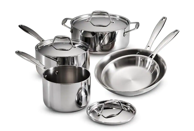 Tramontina Gourmet Tri-Ply Clad 8-Piece Stainless Steel Cookware Set