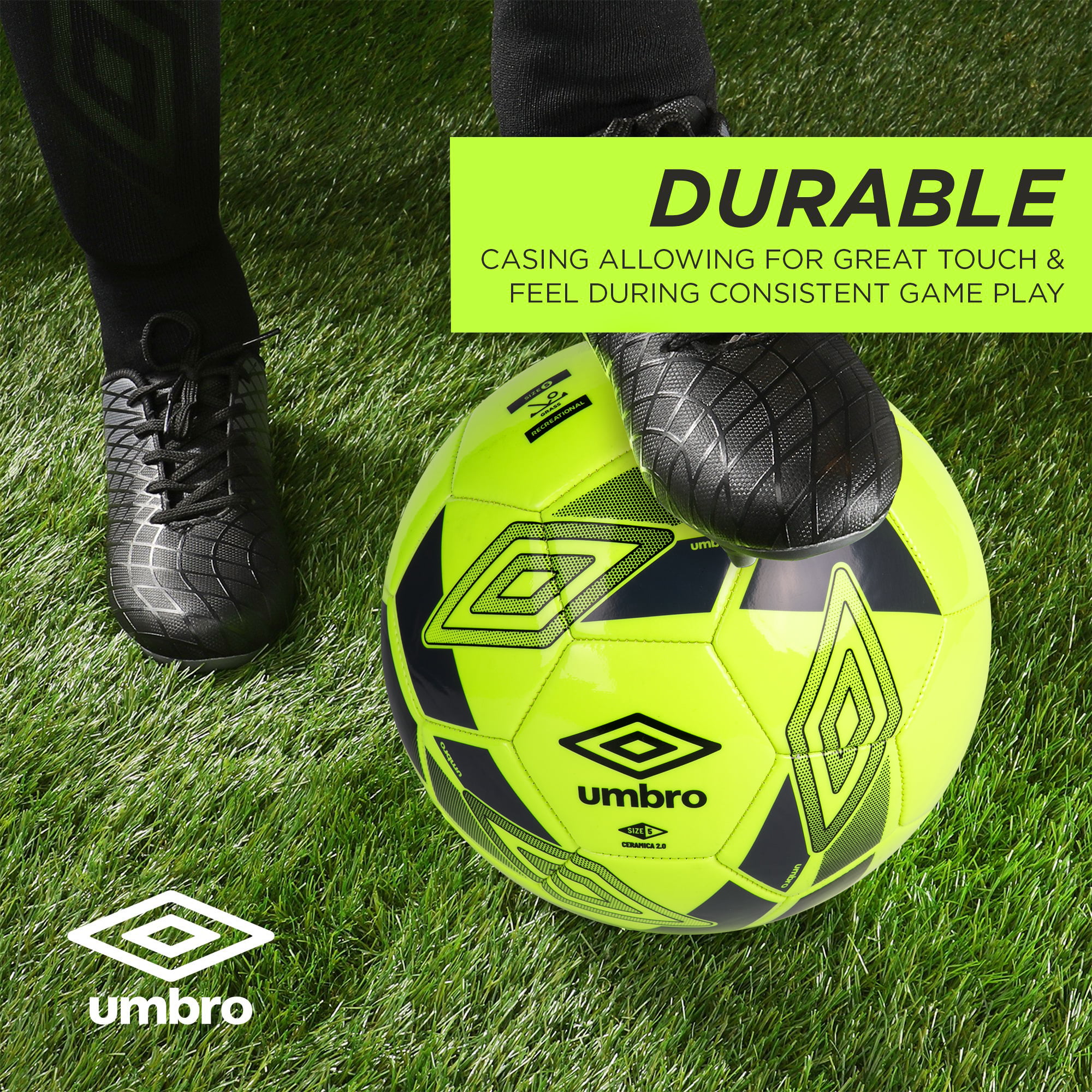 Umbro Ceramica 2.0 Size 5 Youth and Beginner Soccer Ball. Yellow