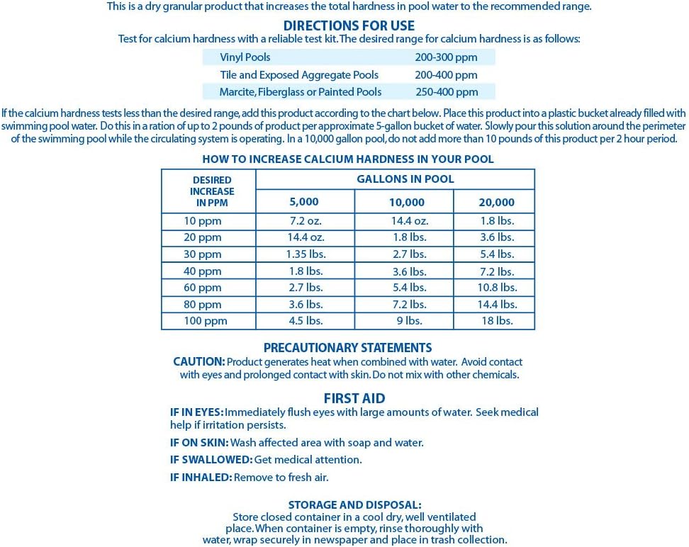 Robelle 2808B-03 Pool Calcium Increaser. 24-Pounds