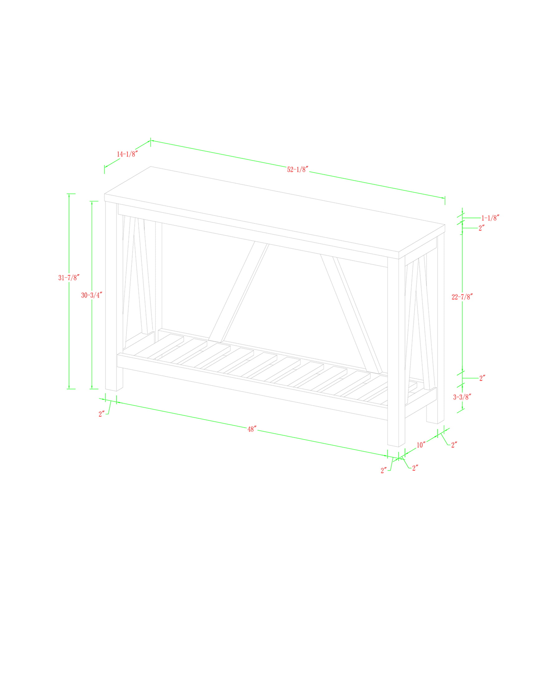 Manor Park Modern Farmhouse Entryway Table. Grey Wash