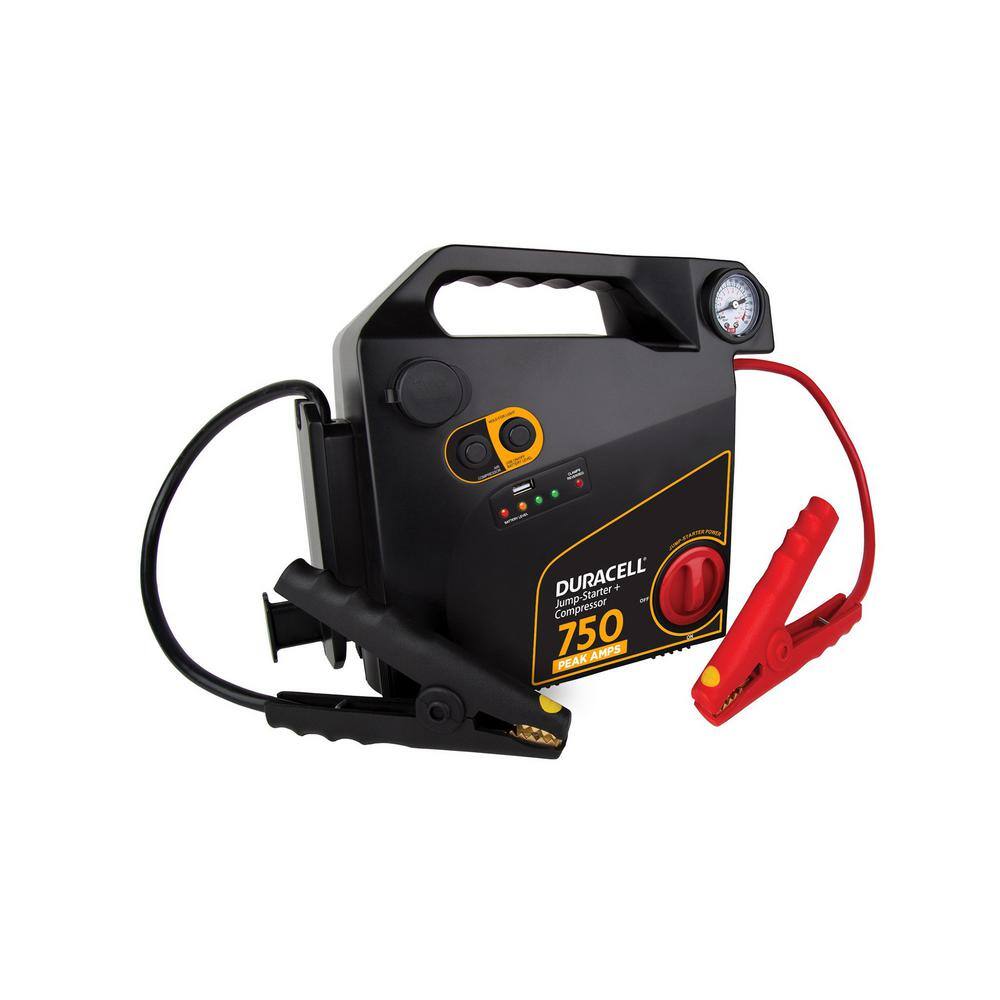 Duracell DRJS20C 750 Amp Peak Emergency Jump Starter with Compressor