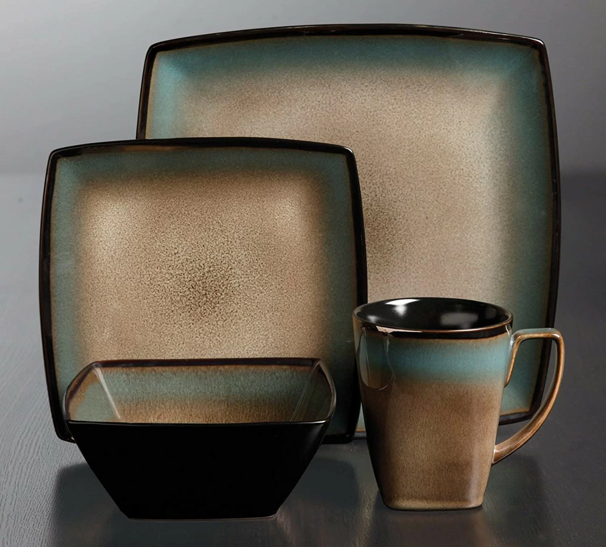 Gibson Tequesta Stoneware Dinnerware Set - Service for 4