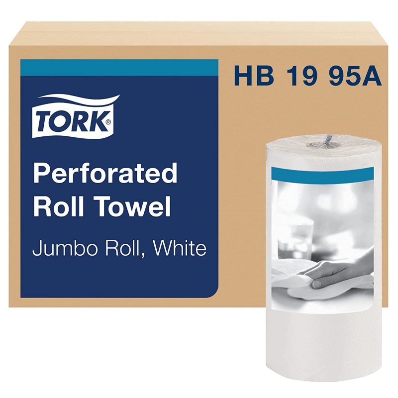 Tork Jumbo Roll Perforated Paper Towel. Jumbo Roll 12 Rolls. 210 per Roll