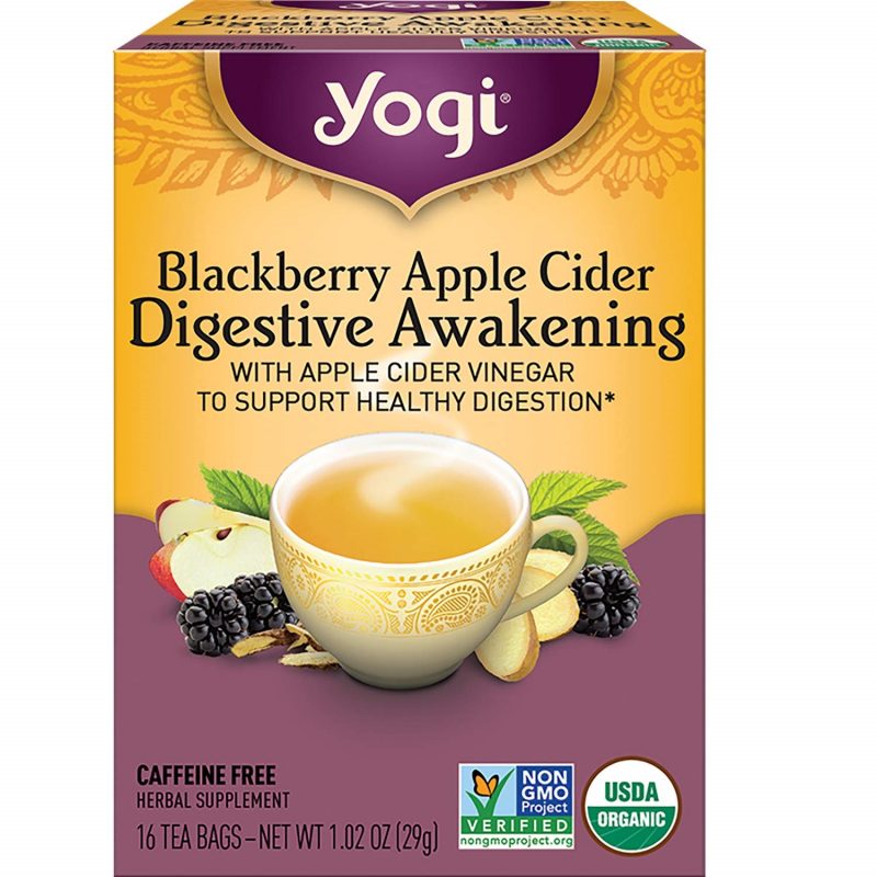 Yogi Tea Blackberry Apple Cider Digestive Awakening. 4 Pack. 64 Tea Bags