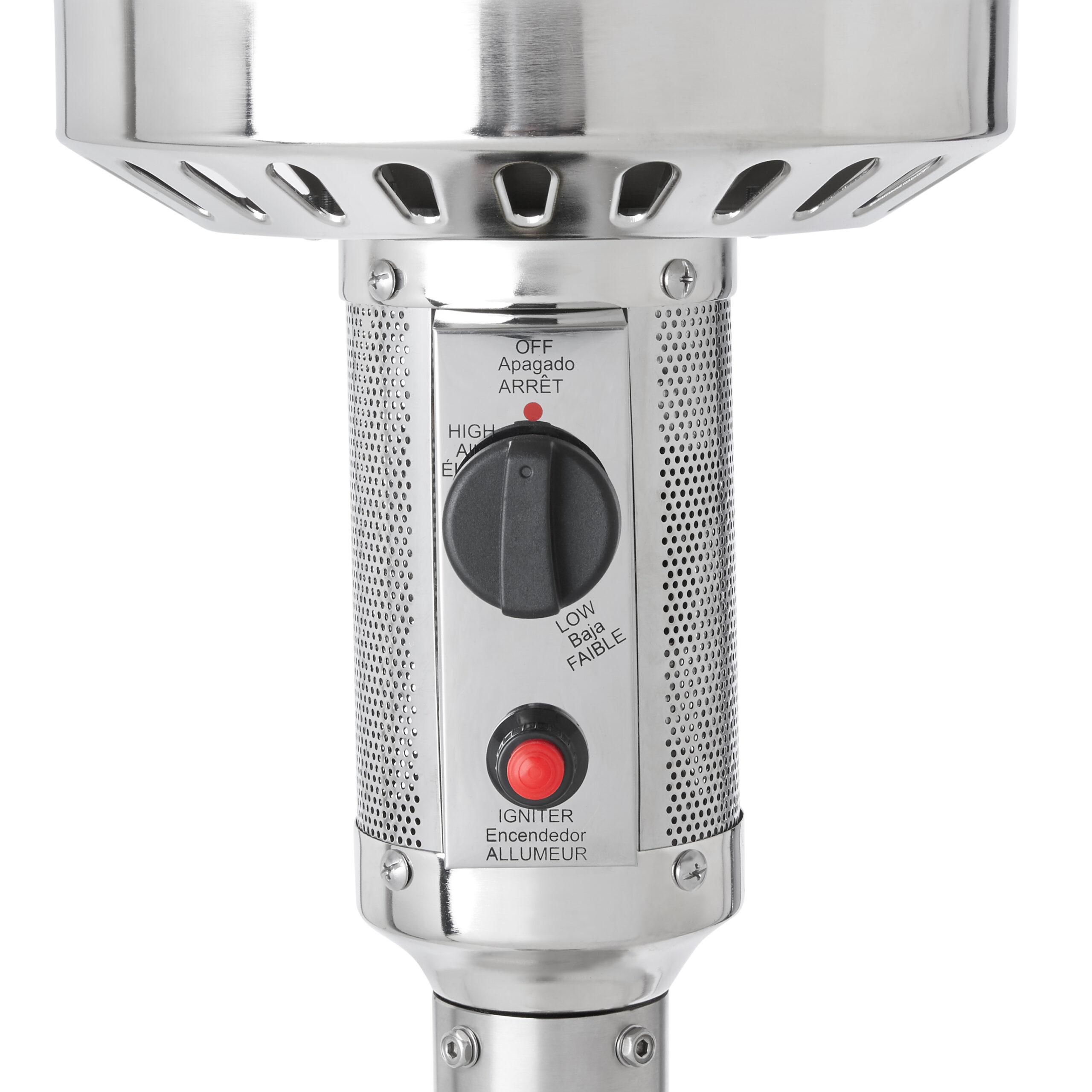 Mainstays 48.000 BTU Propane Gas Outdoor Patio heater. Stainless Steel