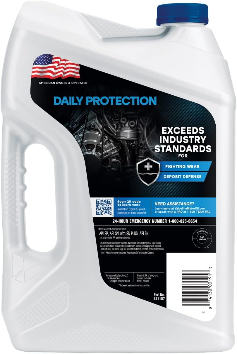 Valvoline™ Daily Protection SAE 10W-40 Conventional Motor Oil 5 QT