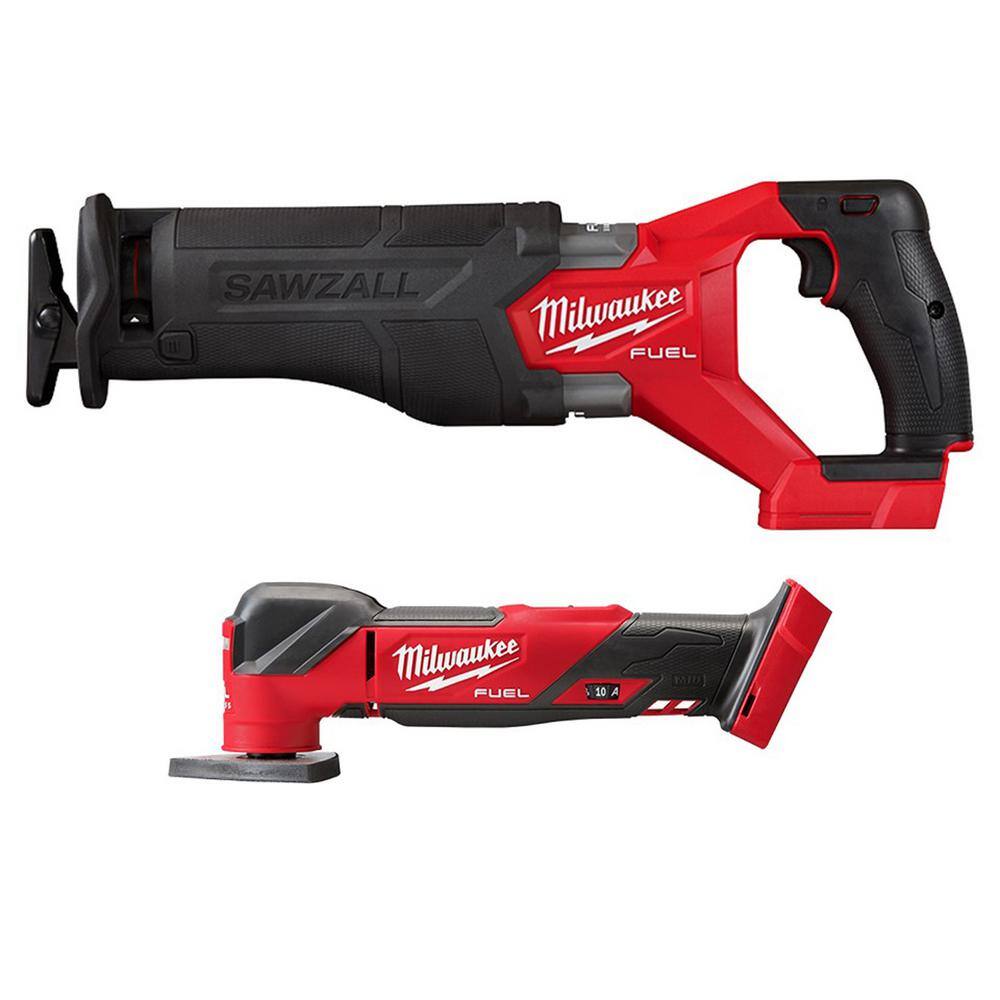 Milwaukee 2821-20-2836-20 M18 FUEL GEN-2 18V Lithium-Ion Brushless Cordless SAWZALL Reciprocating Saw W/ Oscillating Multi-Tool (Tool-Only)