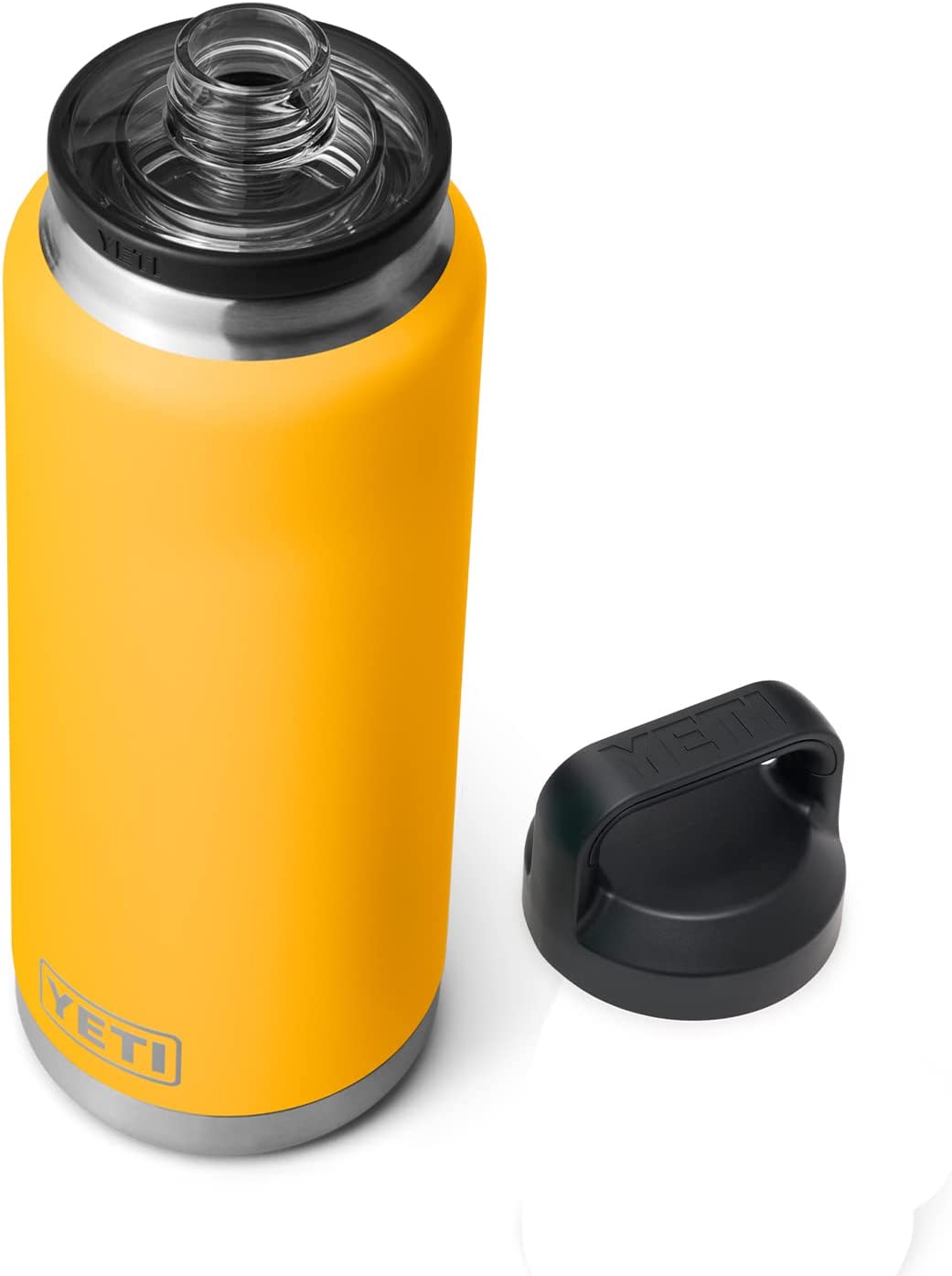 YETI Rambler 36 oz Bottle. Vacuum Insulated. Stainless Steel with Chug Cap. Alpine Yellow
