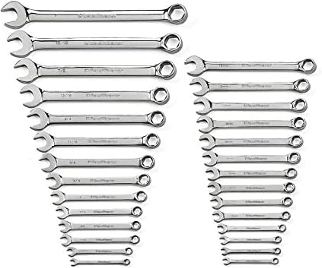 GEARWRENCH 28 Pc. 6 Pt. Combination Wrench Set. SAE/Metric - 81923. Chrome