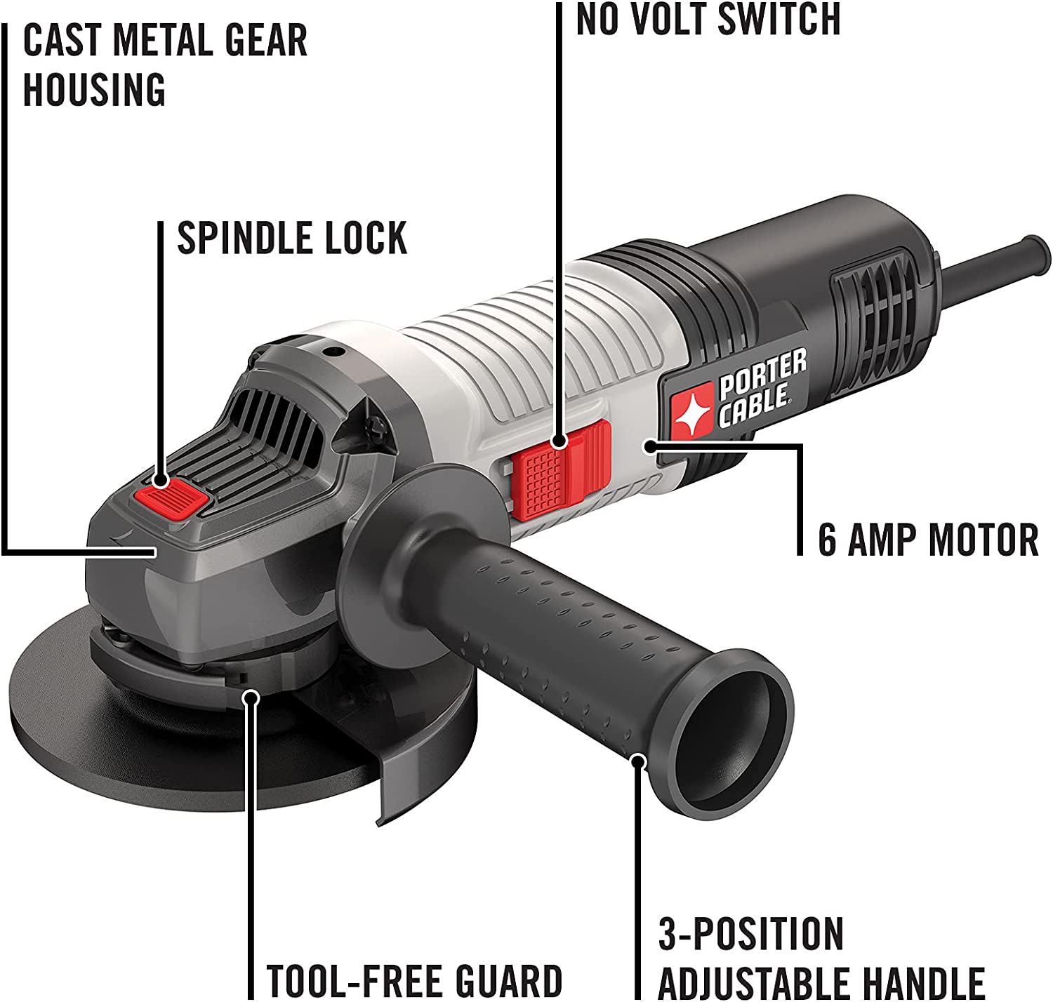 PORTER-CABLE PCEG011 Angle Grinder Tool. 4-1/2-Inch. 6-Amp