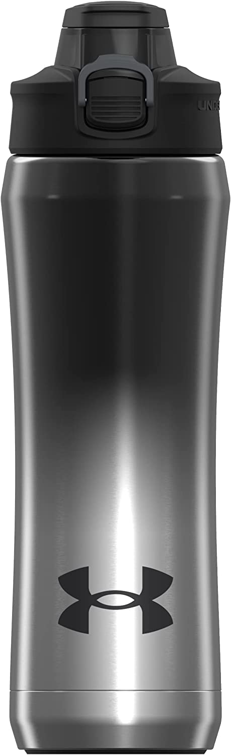 Under Armour 18oz Beyond Gradient Vacuum Insulated Water Bottle. Gradient Black/Chrome