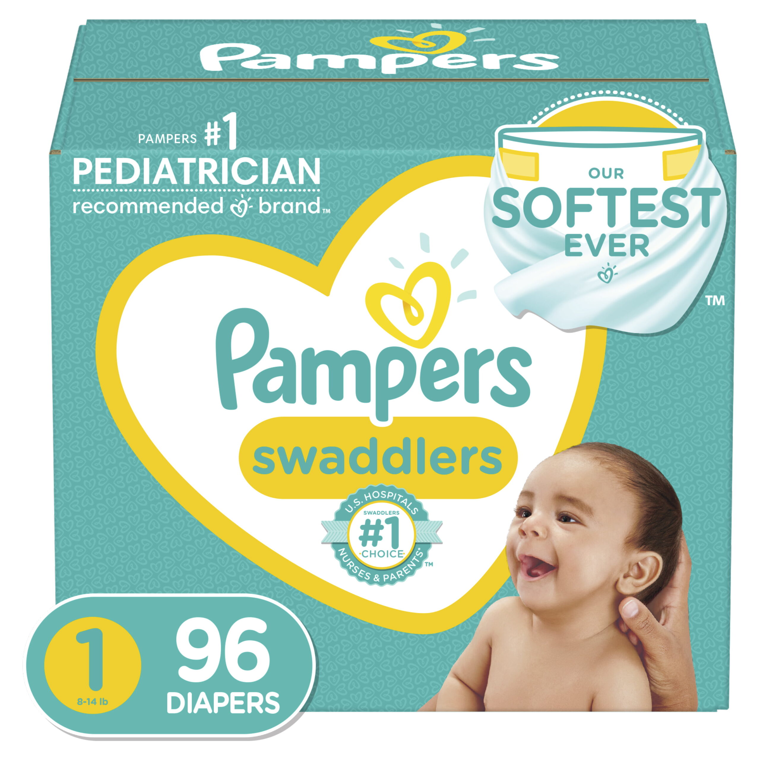 Pampers Swaddlers Diapers Size 1 96 Count