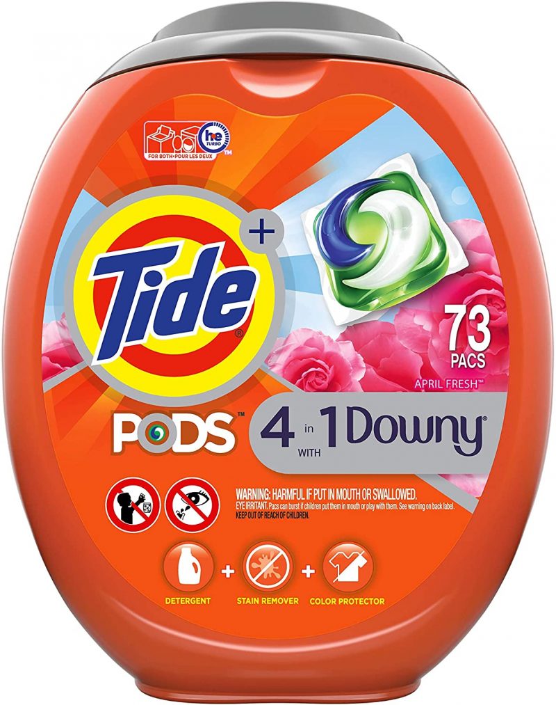 Tide PODS 4 in 1 with Downy. Laundry Detergent Soap PODS. 73 Count