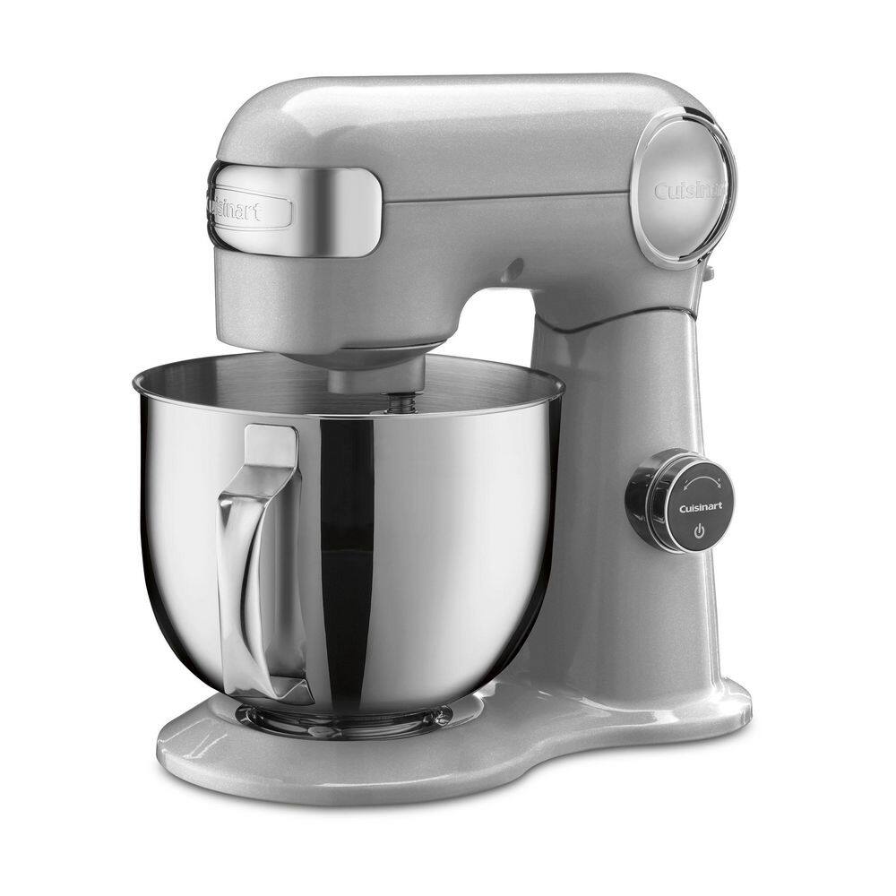 Cuisinart  Precision Pro 5.5 qt. 12-Speed Silver Lining Digital Stand Mixer with LED Display