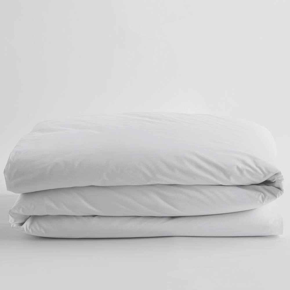 The Company Store  White Solid Supima Cotton Percale Queen Duvet Cover - Queen/White