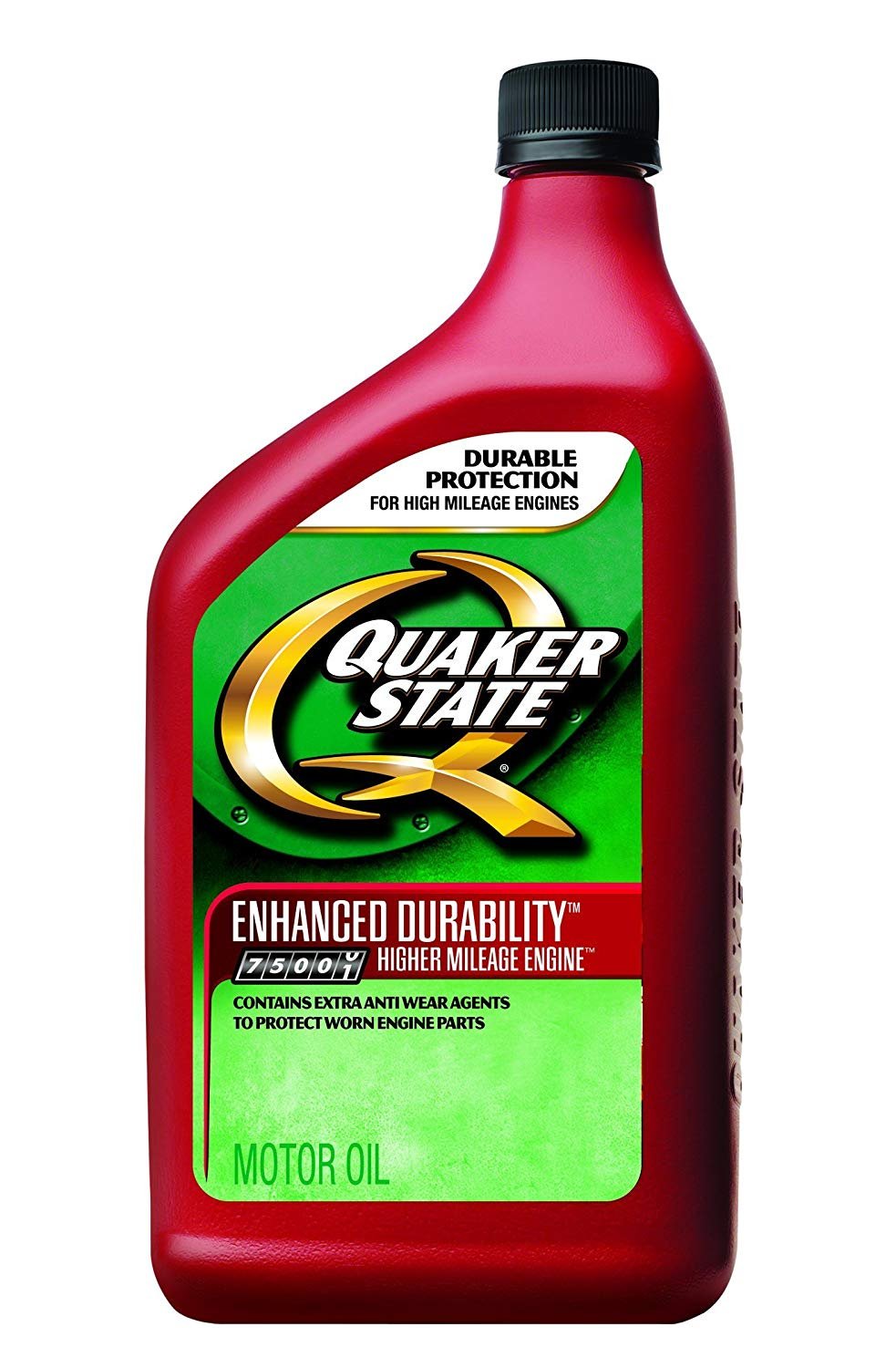 Quaker State Higher Mileage Engine with Slick 50 10W30 Motor Oil - 1 Quart Bottle. Pack of 6