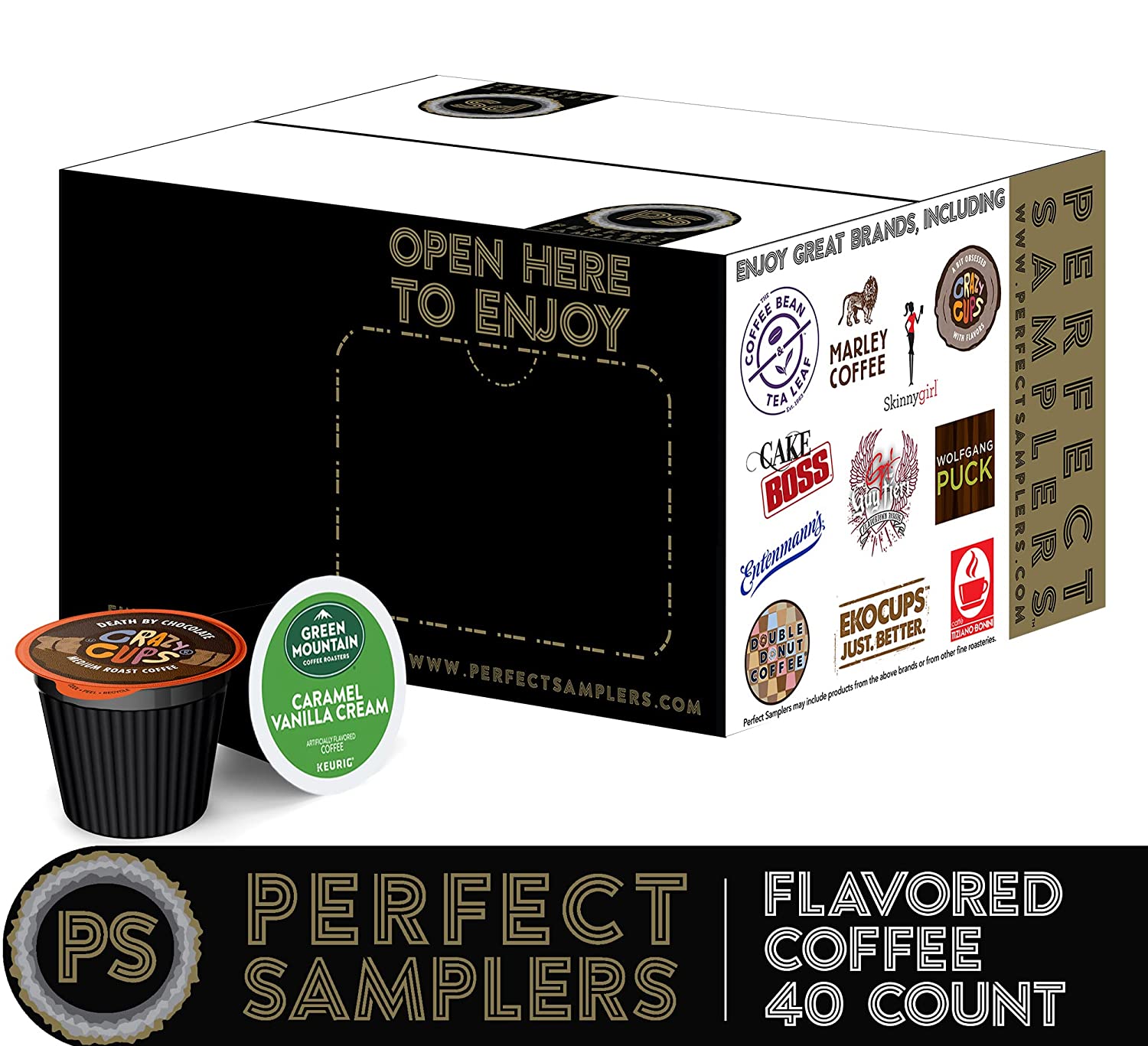 Crazy Cups Pod Variety Pack - Unique Flavors of Chocolate. Vanilla. Caramel. 40 Count