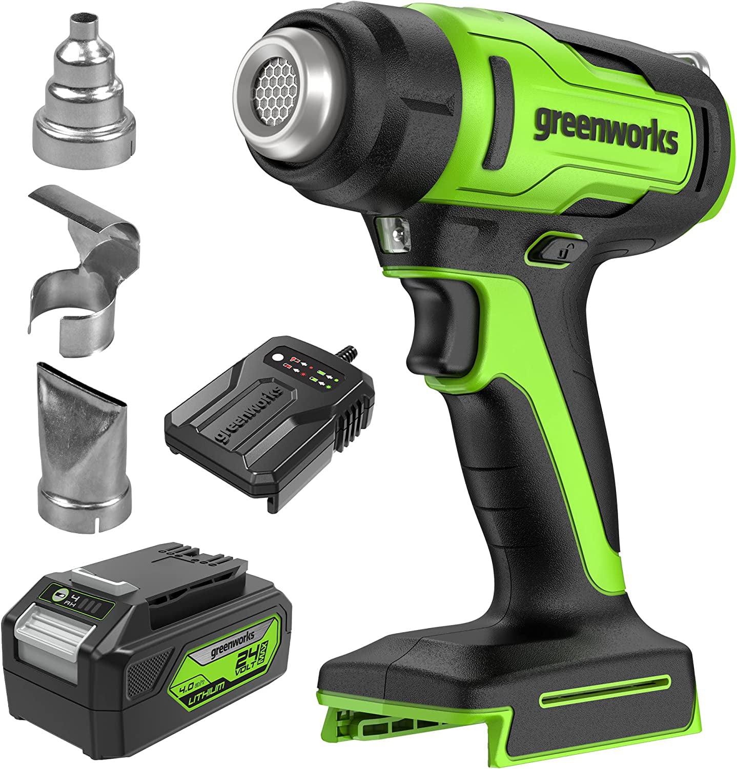 Greenworks 24V Cordless Heat Gun Kit. 4.0Ah Battery & Charger