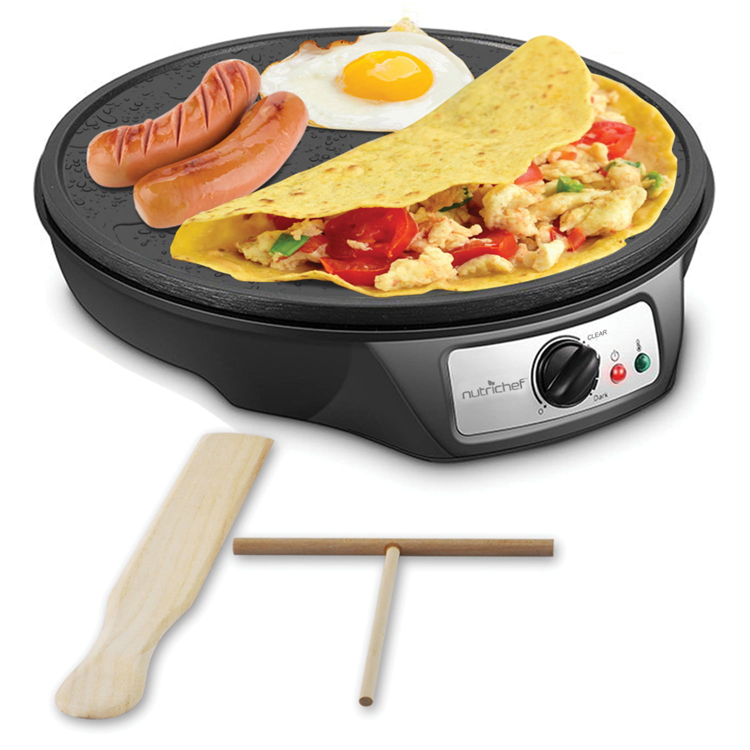 NutriChef Electric Griddle And Crepe Maker
