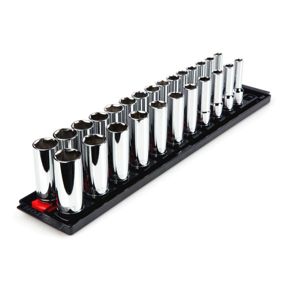 TEKTON SHD92203 1/2 in. Drive Deep 6-Point Socket Set (26-Piece)