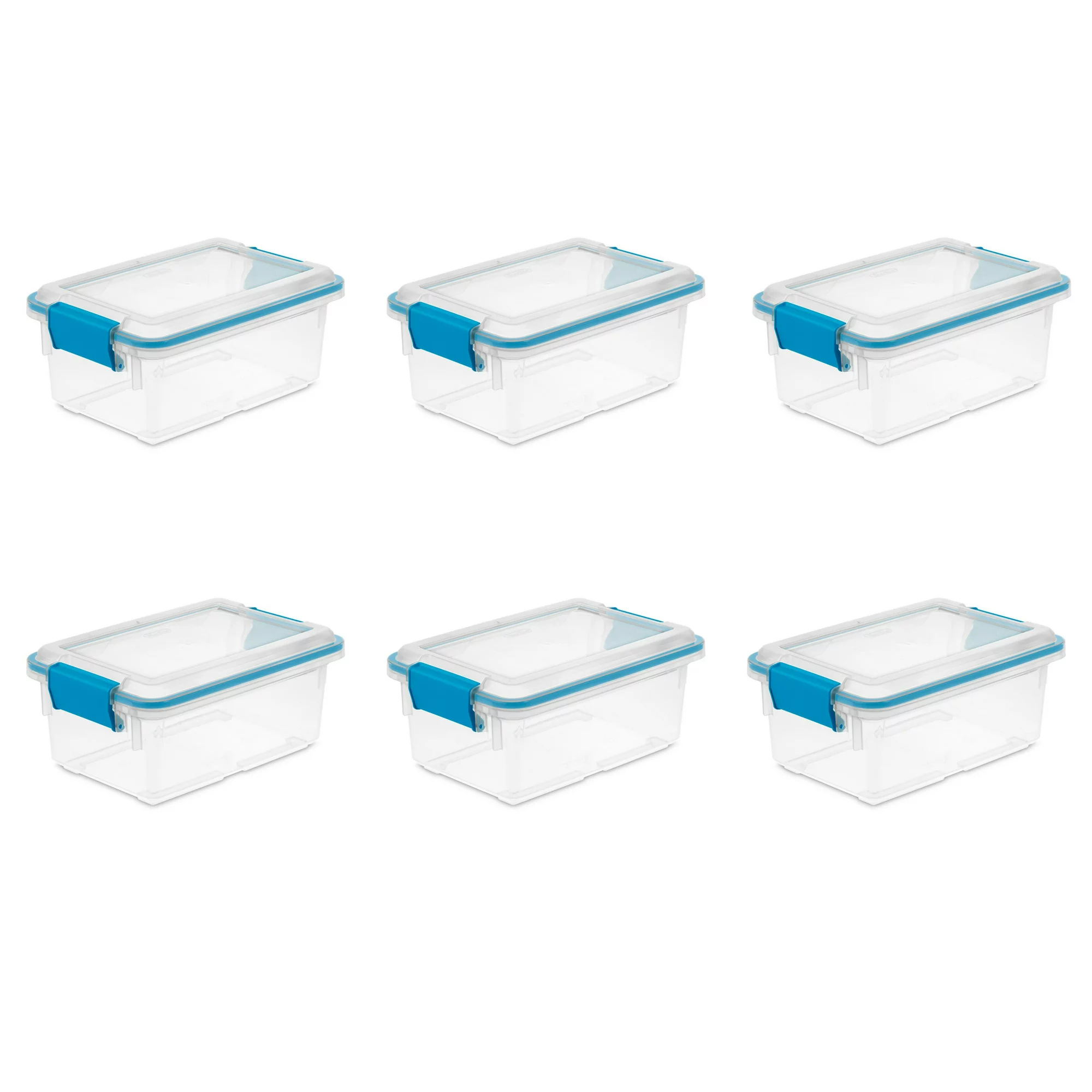 Sterilite 7.5 Quart Clear Plastic Storage Box with Latching Lids. (6 Pack)