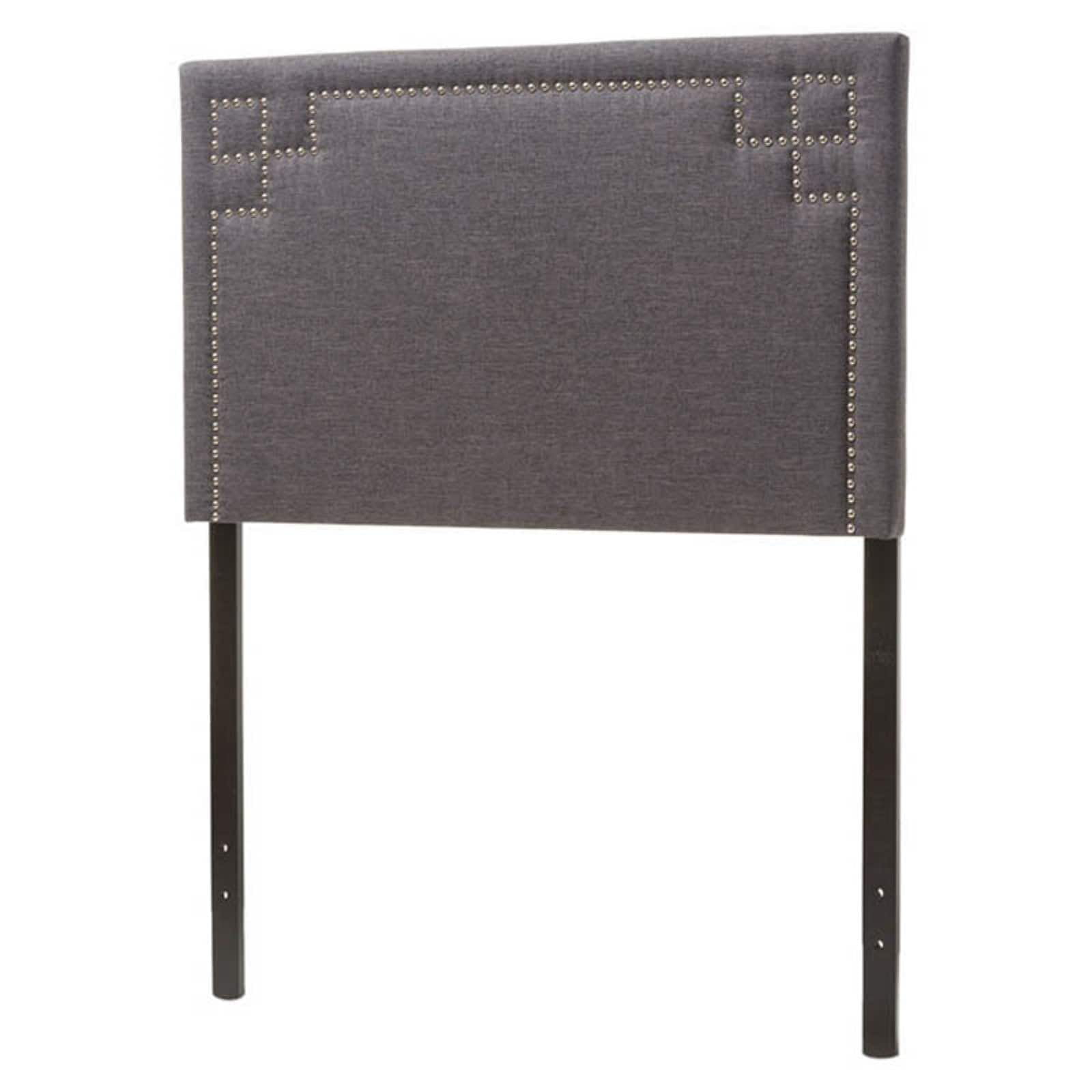 Baxton Studio Geneva Modern and Contemporary Upholstered Headboard. Queen. Dark Grey