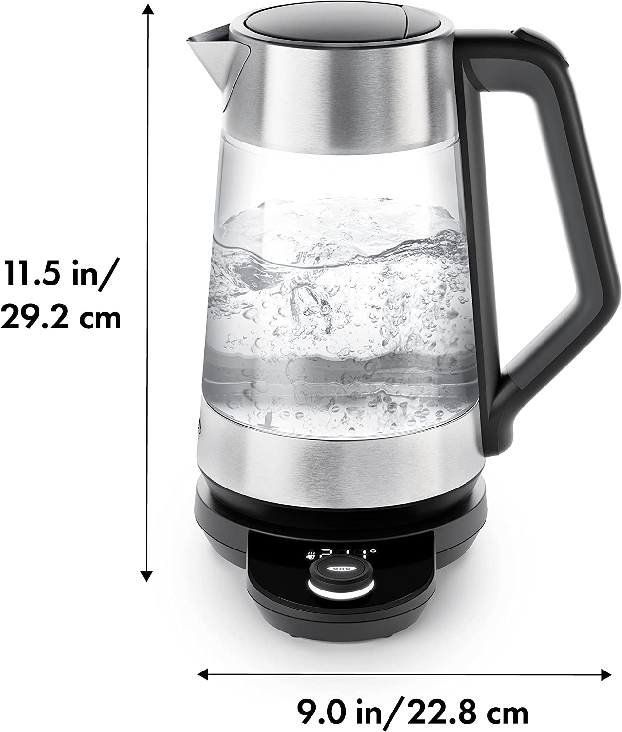 OXO Brew Adjustable Temperature Kettle. Electric. Clear