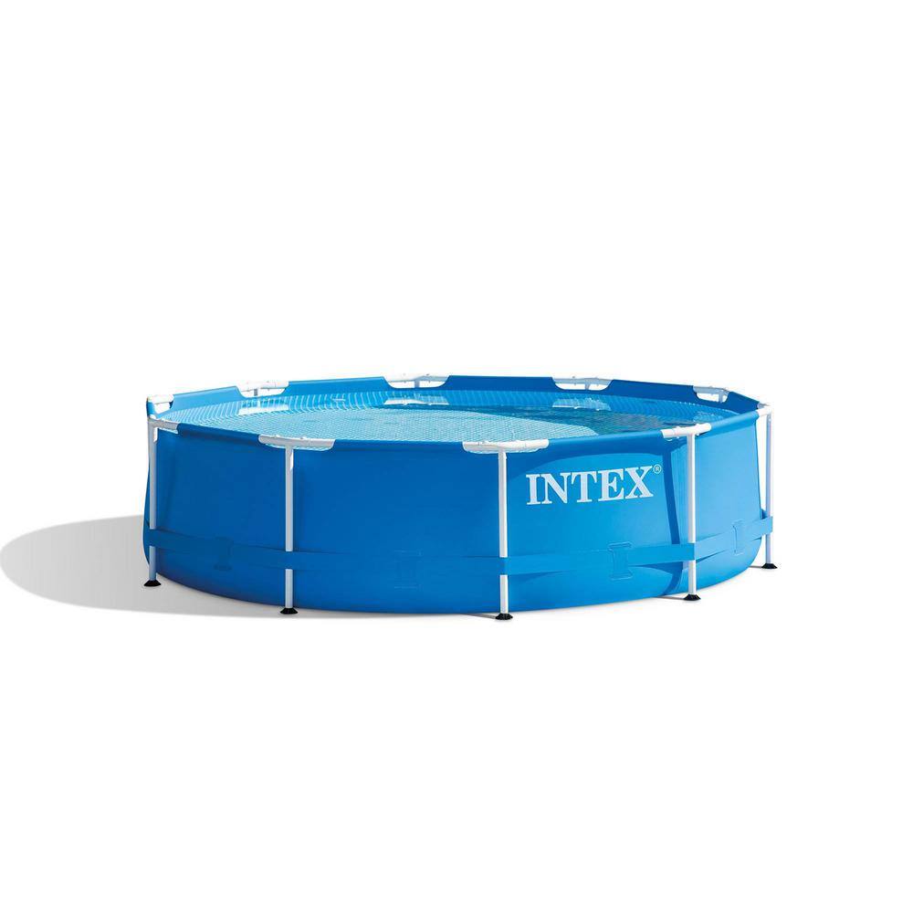 INTEX 28200EH + 28030E + 2 x 29007E + 28601EG 10×2.5 ft. D Metal Frame Above Ground Pool. Pool Cover. Filter Cartridge. Filter Pump (2-Pack). 1718 Gal.. 49 lbs.