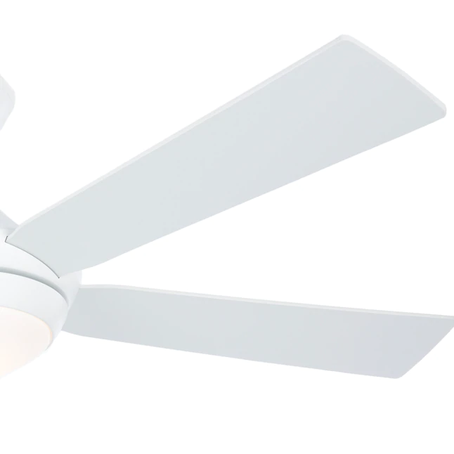 Fanimation Studio Collection LP8068LMW Aire Drop 52-in Matte White LED Indoor Ceiling Fan with Light Remote (5-Blade)