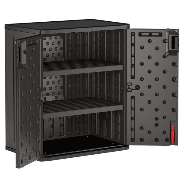 Suncast 36-Inch Storage Cabinet Locker for Garage and Shed. Black