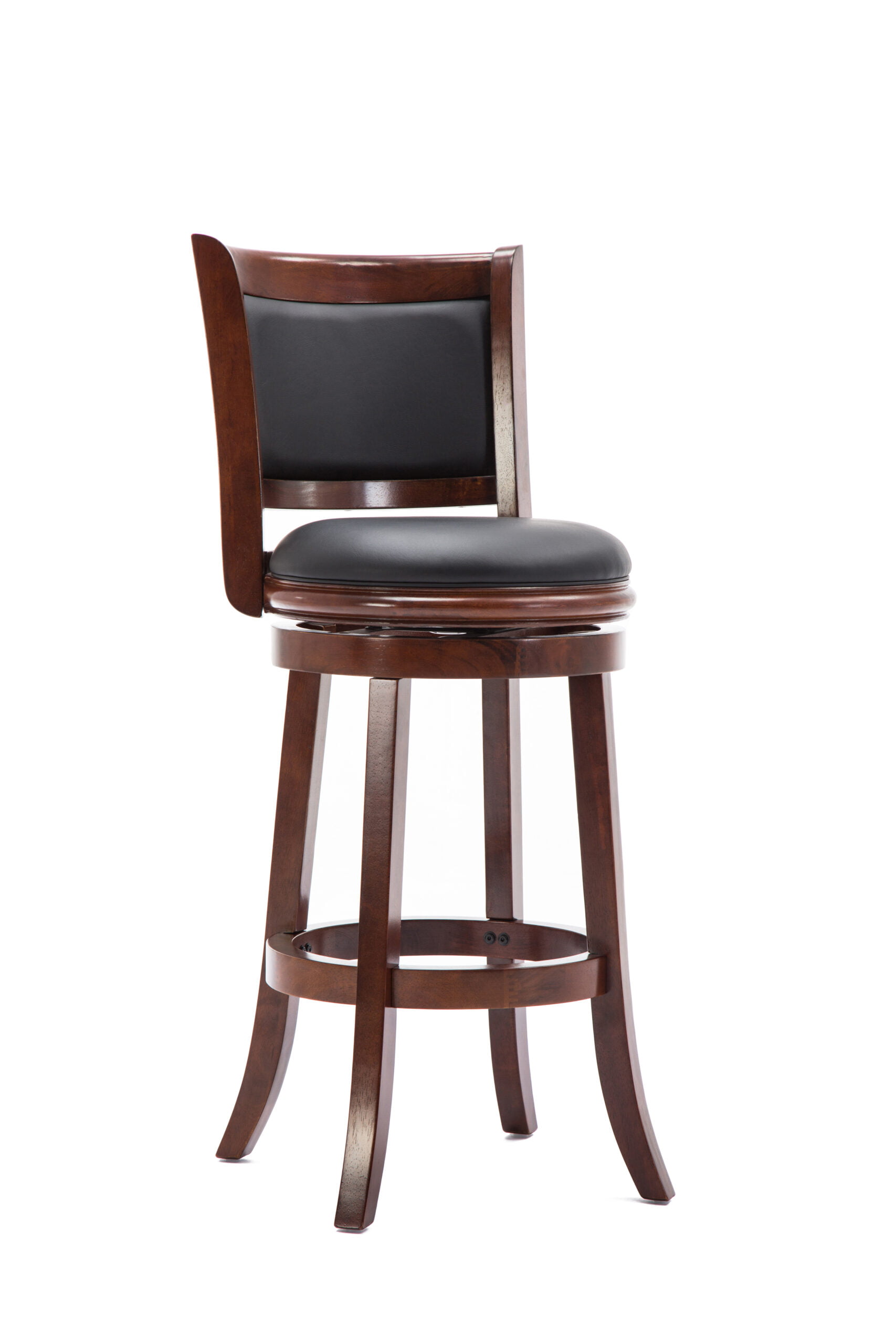 Boraam Augusta 29in. Swivel Wood Bar Stool. Cherry Finish