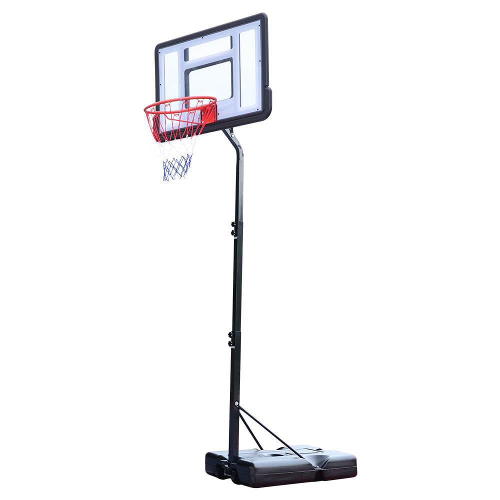 UBesGoo Portable 6.9′ - 8.5′ Height Adjustable Basketball Goal System. Wheeled Basketball Hoop Stand. with PVC Backboard. for Kids Junior Indoor/Outdoor