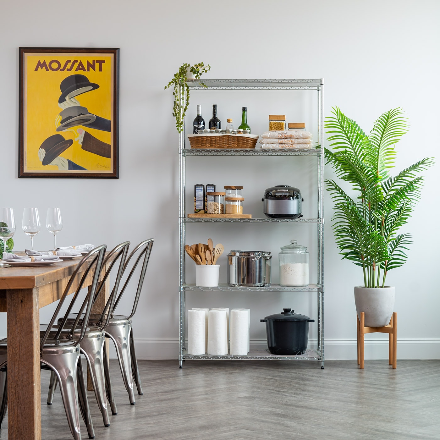 IRIS Wire 5-Tier Utility Shelving Unit (36-in W x 16-in D x 71-in H)