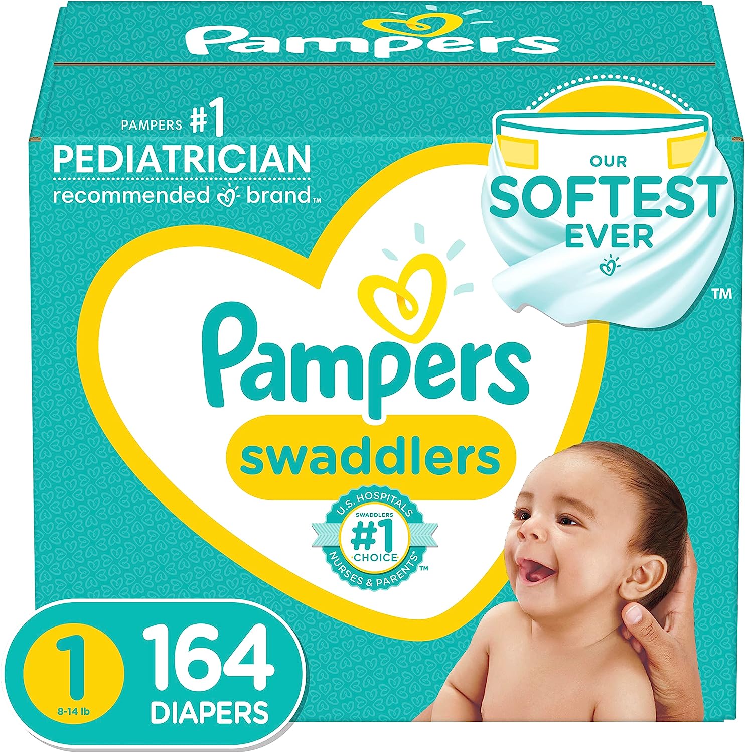 Pampers Swaddlers Newborn Diaper Size 1 164 Count